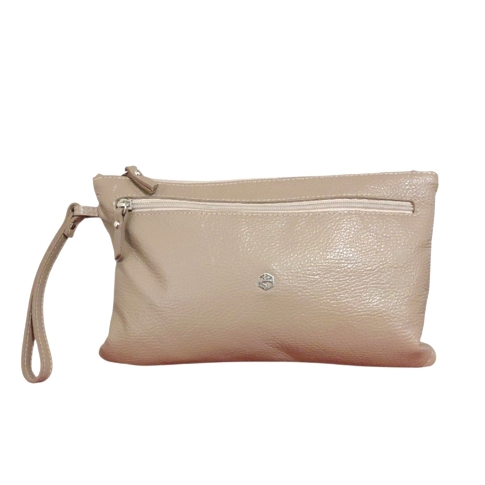 VALENTINA Pebbled Leather Accessories Bag Clutch
